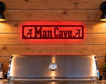 Officially Licensed Alabama Football Man Cave LED Sign, Color-Changing Wall Decor