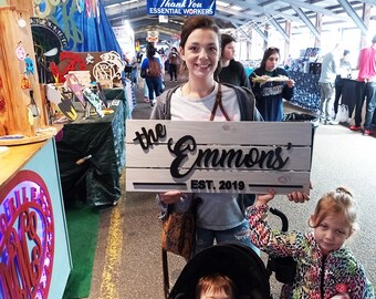 Custom Made in Alabama: "Established" 3D Wood Sign | Personalized Wedding, Anniversary, or Housewarming Gift