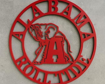 Alabama Crimson Tide Door Hanger | Waterproof PVC Roll Tide Sign
