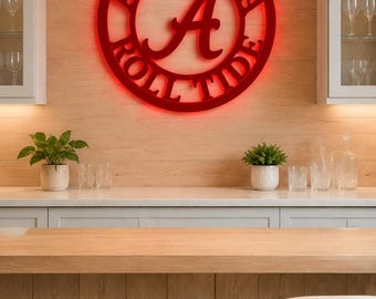 Alabama Football Officially Licensed  Roll Tide LED Sign, Color Changing Man Cave Decor  Gift