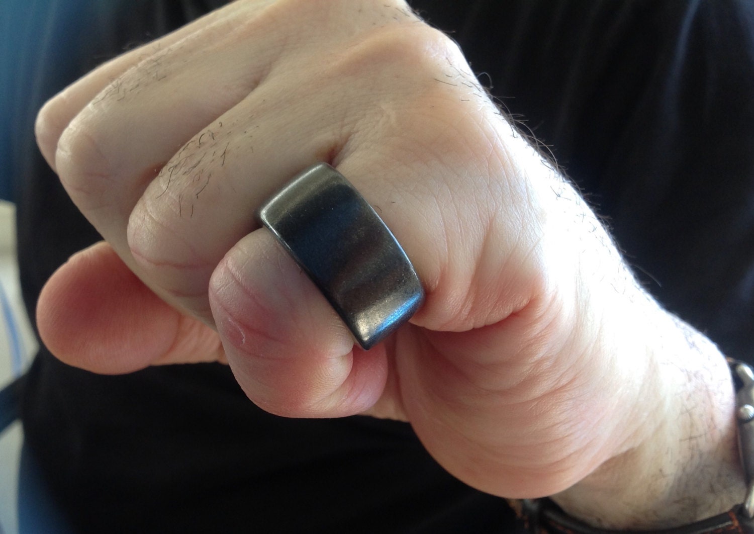 Mens Chunky Sterling Silver Ring / Hand Made in Australia / Etsy