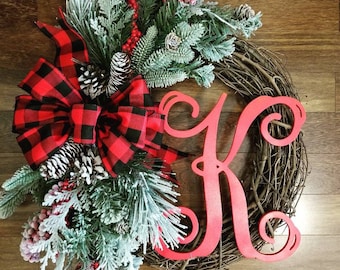 christmas wreaths farmhouse christmas wreath with initial christmas gift holiday decor holiday wreath christmas home decor farmhouse - Christmas Wreaths Etsy christmas wreaths farmhouse christmas wreath with initial christmas gift holiday decor holiday wreath christmas home decor farmhouse - Christmas Wreaths Etsy