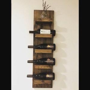 Tiered Rustic Wine and Towel Rack | The Steven | Spice Rack, Wall Mounted Bottle Holder & Display Shelf bild 4