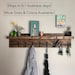 Coat Rack with Shelf | The Ed | Key Holder Entryway Organizer Towel Rack Key Hooks Wall Mounted Leash Mask Holder Rustic Modern With Storage