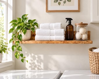 Wood Ledge | The OLIVER | Wine Shelf Plant Narrow Shelves Nursery Bathroom Baby Kids Photo Floating Shelf