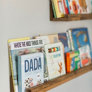 Picture Ledge | The HARRISON | Book Shelf Narrow Shelves Nursery Bathroom Shelf Library Baby Kids Photo Floating Shelf