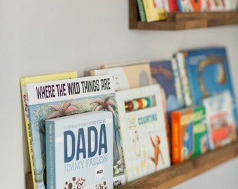 Picture Ledge | The HARRISON | Book Shelf Narrow Shelves Nursery Bathroom Shelf Library Baby Kids Photo Floating Shelf