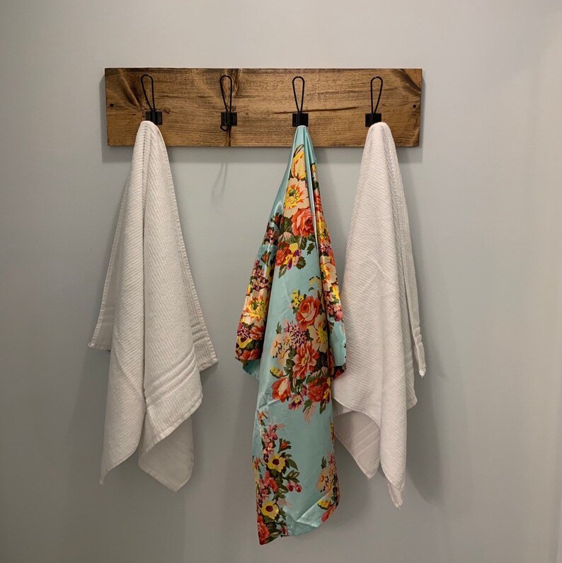 Towel Rack Coat With Loop Hooks Bar Image 0