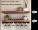 Low profile Wood Wine Rack | The Low Riser | Shelf & Hanging Stemware Glass Holder Organizer Bar Rustic Bar Shelving 