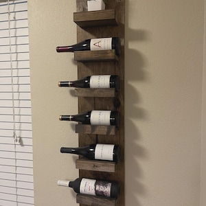 Tiered Rustic Wine and Towel Rack | The Steven | Spice Rack, Wall Mounted Bottle Holder & Display Shelf bild 7