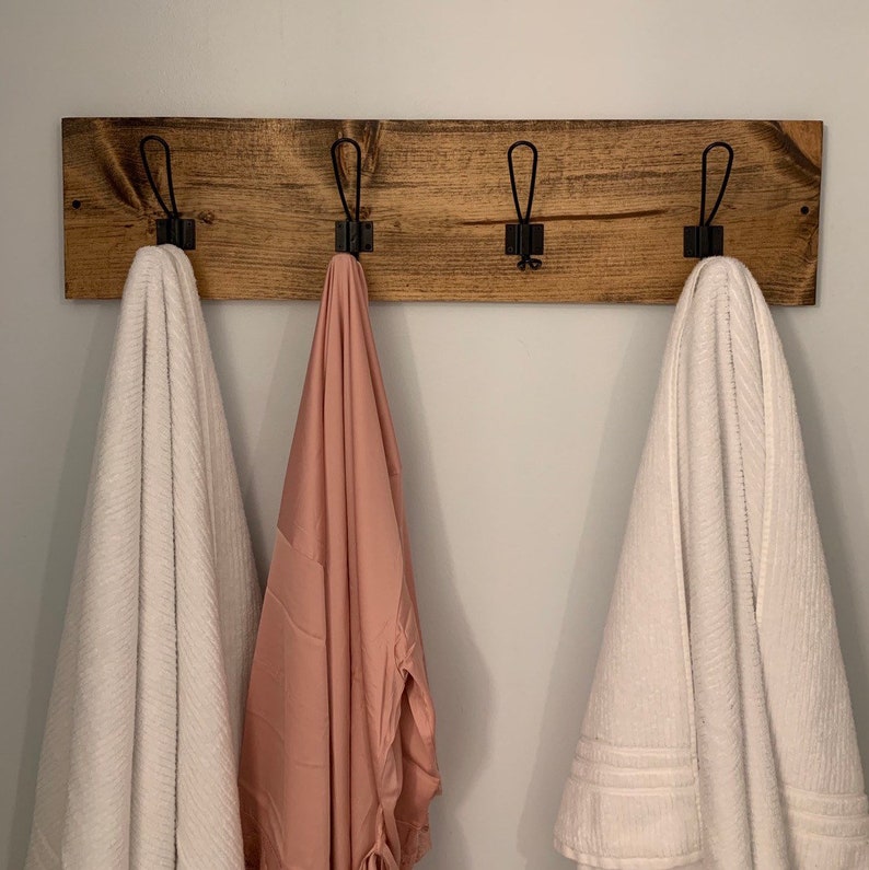 Coat Rack Towel Rack with Loop Hooks Hand Towel Towel Holder Etsy