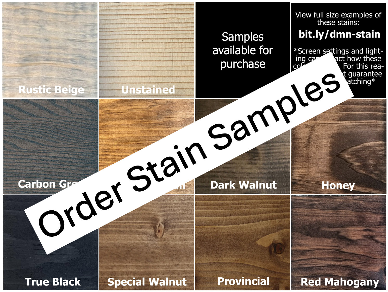 Stain Samples (choose 3) - Etsy UK