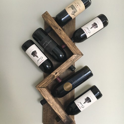 magis bottle rack 最終価格 お値下げ不可 Zig Zag Wine Rack | the Ziggy Zag | Z Geometric Rustic Wood Wall