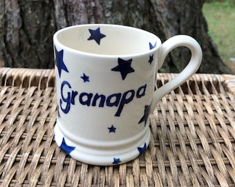 Emma Bridgewater "Granapa" Blue Star 1/2 Pint Mug