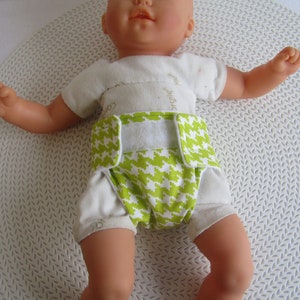 30 cm baby diaper 3 pieces navy blue and anise green houndstooth pattern image 7
