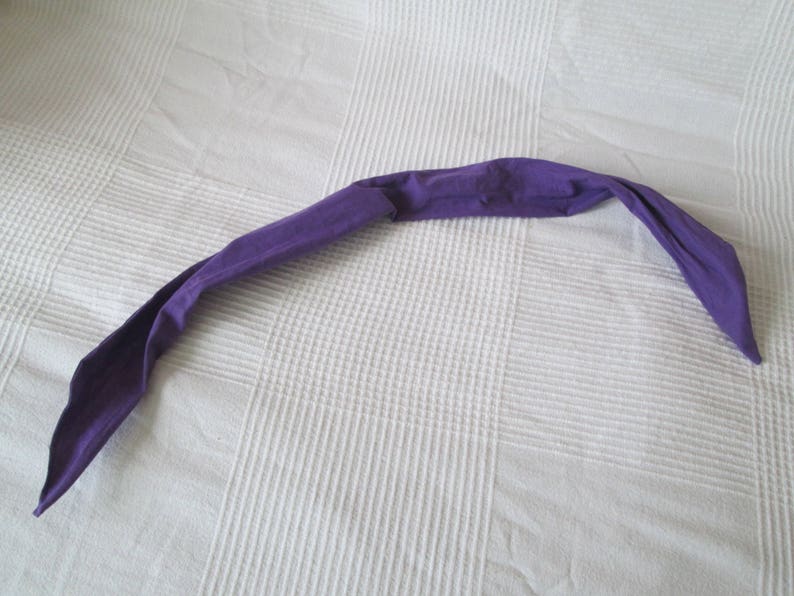 Rigid tie chic headband purple plain