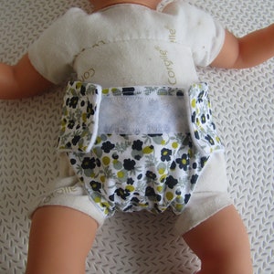 30 cm baby diaper 3 pieces navy blue and anise green houndstooth pattern image 5