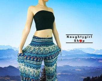 Women Clothing,Harem Pants,Yoga Pants,Aladdin Pants,Maxi Pants,Baggy Pants,Gypsy Pants,Rayon Pants,Hippie Pants,Trouser Blue (TS13)