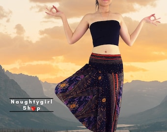 Black Harem Pants Women,Clothing Yoga Drop Crotch Aladdin Thai Boho Loungewear,Gypsy Trousers Jumpsuits & Rompers