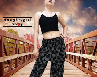 Thai Cotton Pants,Women Harem Pants,Yoga Pants,Aladdin Pants,Maxi Pants,Boho Pants,Gypsy Pants,Genie Pant Hippie Pants,Baggy Trouser (PT002)