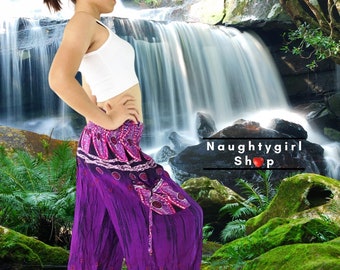 Harem Pants,Women,Clothing Yoga Pants,Aladdin Pants,Maxi Pants,Baggy Pants,Gypsy Pants,Rayon Pant Hippie Pants, Trouser Violet (TS117)