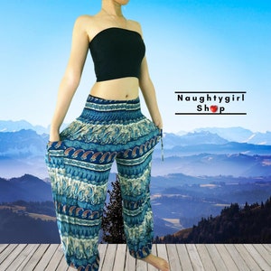 Women Clothing,Harem Pants,Yoga Pants,Aladdin Pants,Maxi Pants,Baggy Pants,Gypsy Pants,Rayon Pants,Hippie Pants,Trouser Blue (TS13)