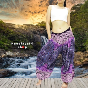 Purple Pink Harem Pants,Women,Yoga Pants,Aladdin Pants,Maxi Pants,Boho Pants,Gypsy Pants,Rayon Pants,Genie Pants,Trouser Unique Pants SRT@57