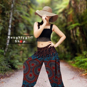 Women Trouser,Thai Pants,Yoga Pants,Aladdin Pants,Thai Pants Boho Pants,Gypsy Pants,Rayon Pant Hippie Pants,Trouser Green Orange (TS289)