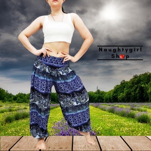 Blue Harem Pants,Women,Yoga Pants,Aladdin Pants,Maxi Pants,Boho Pants,Gypsy Pants,Rayon Pants,Viscose Pants,Trouser Unique Pants SRT@76M