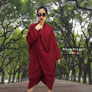 BY3248 Fashion Women Clothing,Clothing Organic Cotton Natural Cotton Blouse Top Cotton Comfy Blouse Unique Blouse Warp Blouse Red