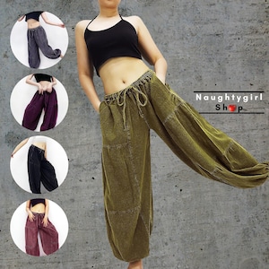 Cotton Pants,Harem Pants,Women,Clothing Women Pants,Stonewashed Unisex Pants,Aladdin Pants,Maxi Pants,Baggy Pants,Gypsy Boho Pants,LCT