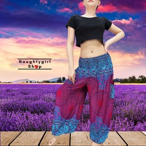 Harem Pants,Women,Yoga Pants,Aladdin Pants,Thai Pants,Boho Pants,Gypsy Pants,Rayon Pants,Genie Pants,Maxi Pants,Hippie Trouser Pink (TS362)