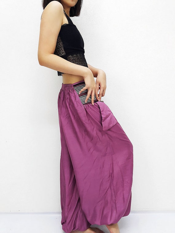 Vexiangni Pantaloni Medievali Da Uomo, Estivi, Spiaggia, Hippie Harem Baggy Boho Yoga Casual Drop Crotch Pantaloni Da Uomo Rosso Scuro Azzurro S 120411169