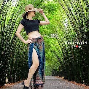 Petrol Feather Palazzo Pants Women,Wrap Pants,Wide Leg Pants,Long Trouser,Tie Waist Pants, Boho Wrap Pants,Wrap Trouser PTTW