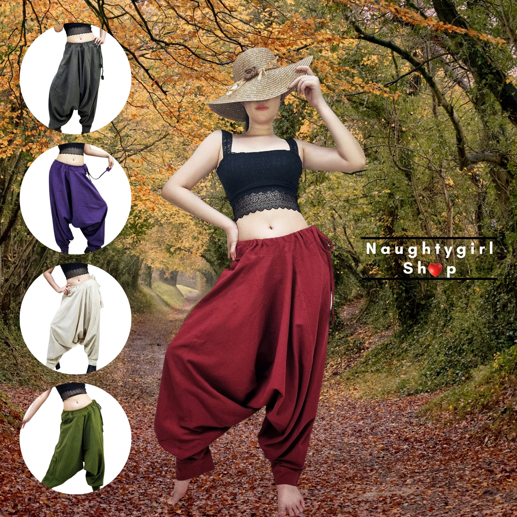 Samurai Pants,cotton Pants,unisex Harem Pants,ninja Pants Samurai Pants,cotton Pants,unisex Harem Pants,ninja Pants