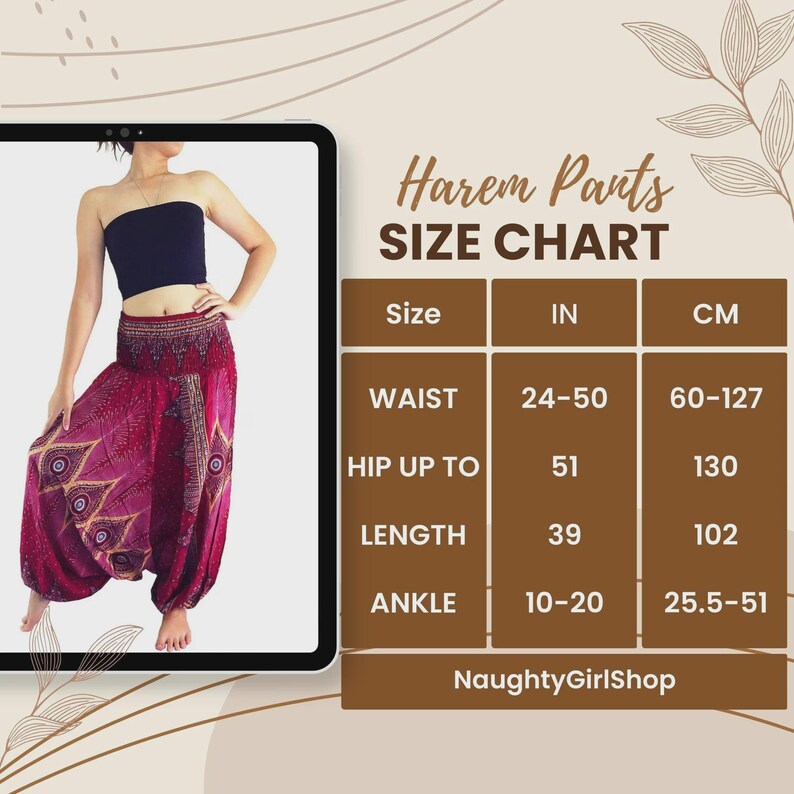Pikalda-Peacock Rayon Harem Pants: Comfy Boho Hippie Loungewear HP28 image 17