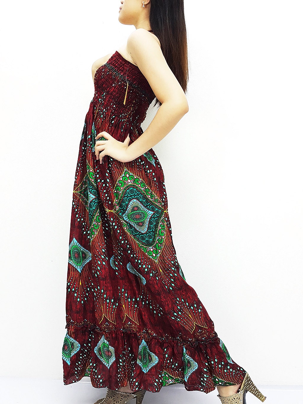 Thai Women Maxi Dress Gypsy Dress Boho Dress Hippie Dress | Etsy