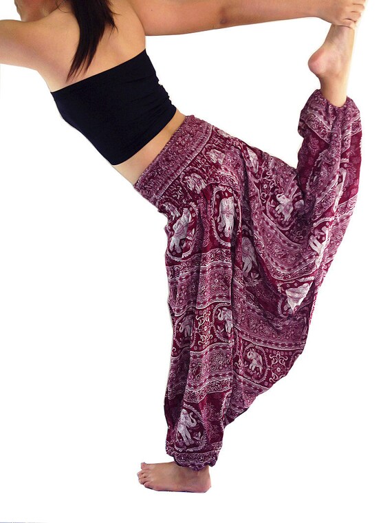 Women Harem Pants Yoga Pants Drop Crotch Aladdin Pants Thai Etsy