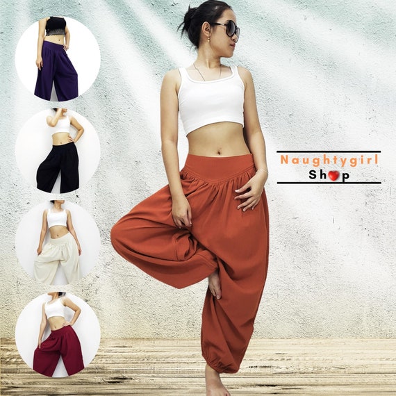 Thai Cotton Harem Pants for Women, Boho Clothing, Baggy Trouser