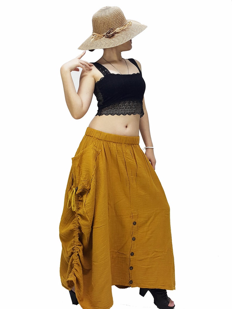 PST7 Women Clothing Double Cotton Skirts Pants Long Skirts Etsy