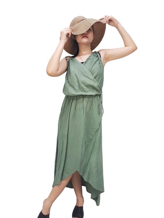 pale green maxi dress