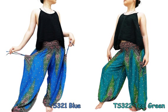 Women Clothing,trouser Pants Yoga Pants,aladdin Pants,thai Pants,boho  Pants,gypsy Pants,rayon Pant Hippie Pants,trouser Navy Blue TS119 