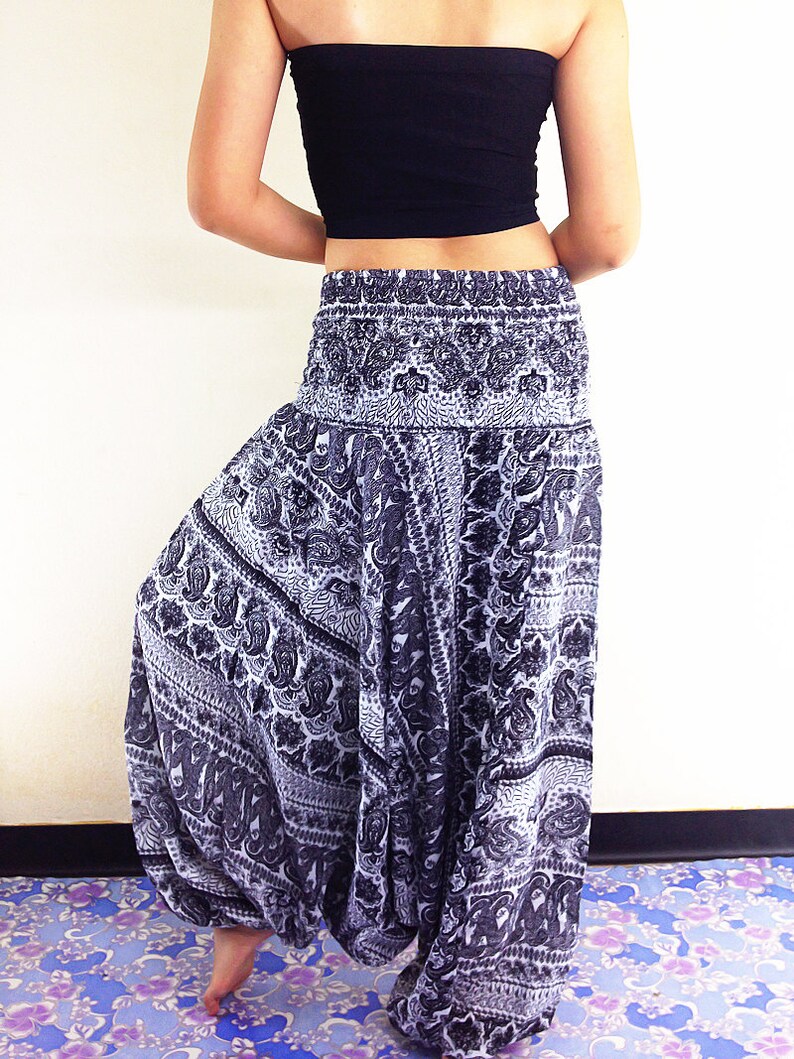 HP91 Harem Pants Women Yoga Pants Drop Crotch Aladdin Pants Maxi Pants Boho Pants Jumpsuits /& Rompers Harem Trousers Clothing Black White