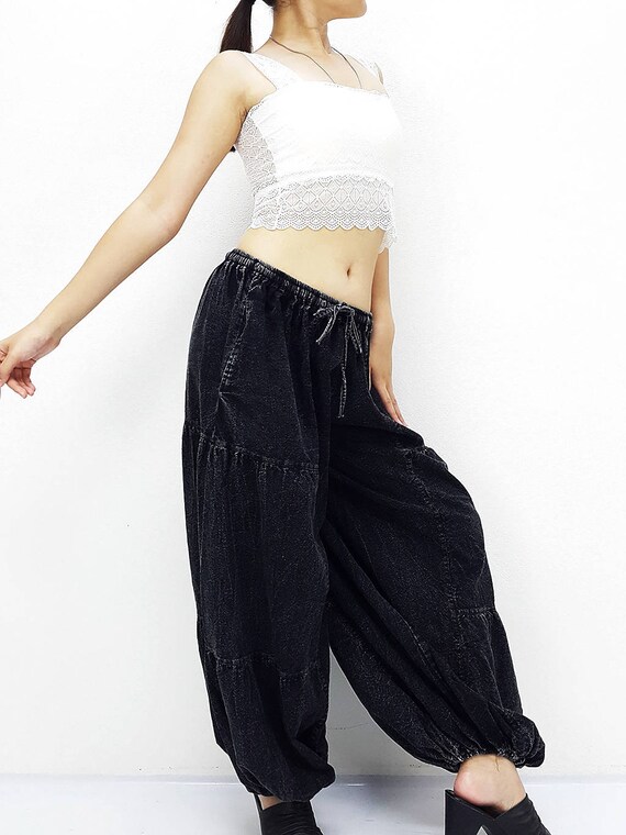 UNISEX GENIUNE Heavy Cotton stripe Harem Pants Aladin Pants