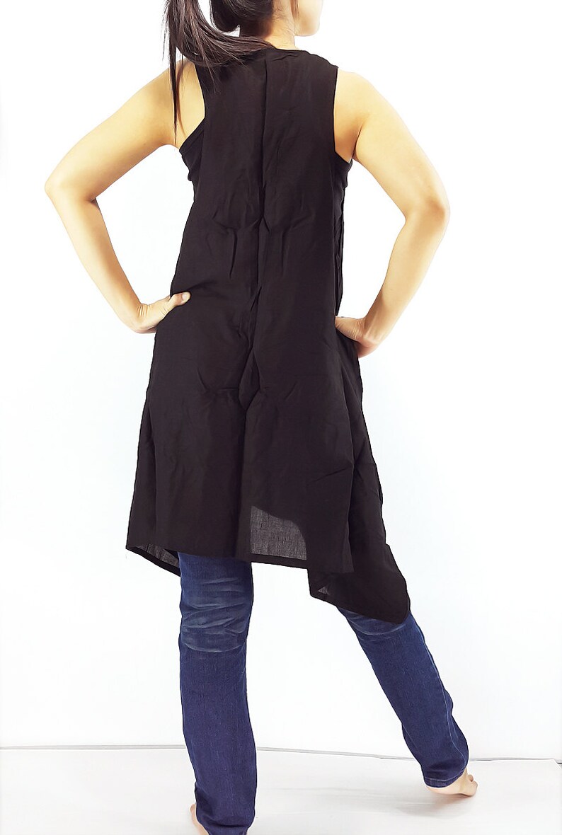 PRB12 Women Rayon Jackets Rayon Wraps Cloak Tank Top Colorful Jacket Unique Jacket Cropped Jackets Black