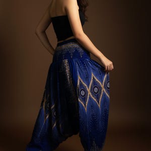 Pikalda-Peacock Rayon Harem Pants: Comfy Boho Hippie Loungewear HP28 image 12
