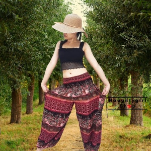 Red Women Clothing,Hippie Pants,Boho Trousers Long Pants,Yoga Pants,Aladdin Pants,Maxi Pants,Boho Pants,Gypsy Pants,Harem Pants, (TS284)