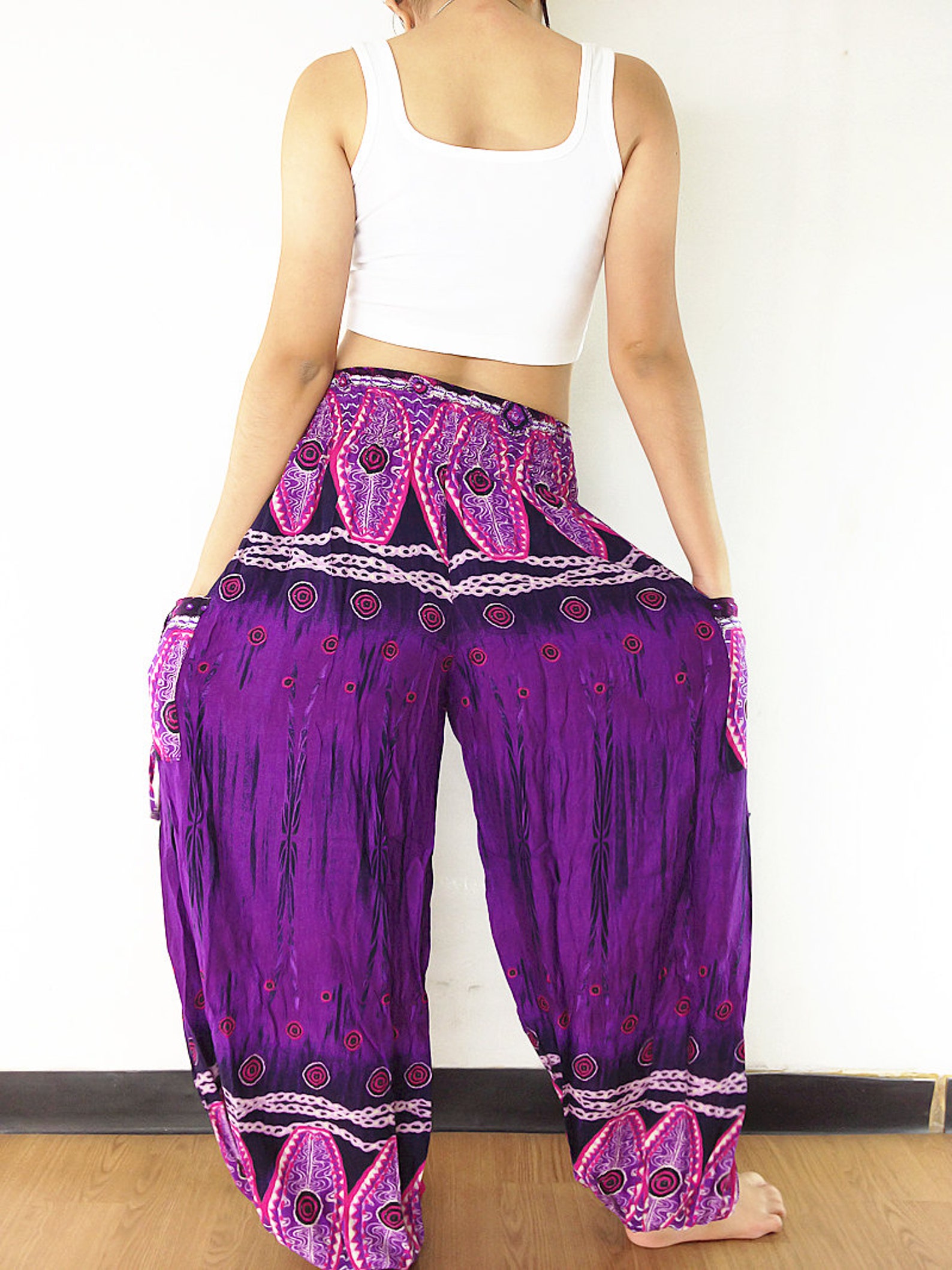 Harem Pants Women Yoga Pants Aladdin Pants Maxi Pants Baggy Etsy