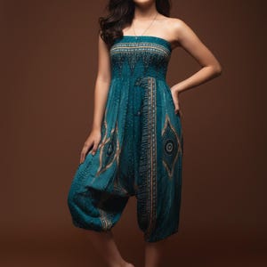 Pikalda-Peacock Rayon Harem Pants: Comfy Boho Hippie Loungewear HP28 image 9
