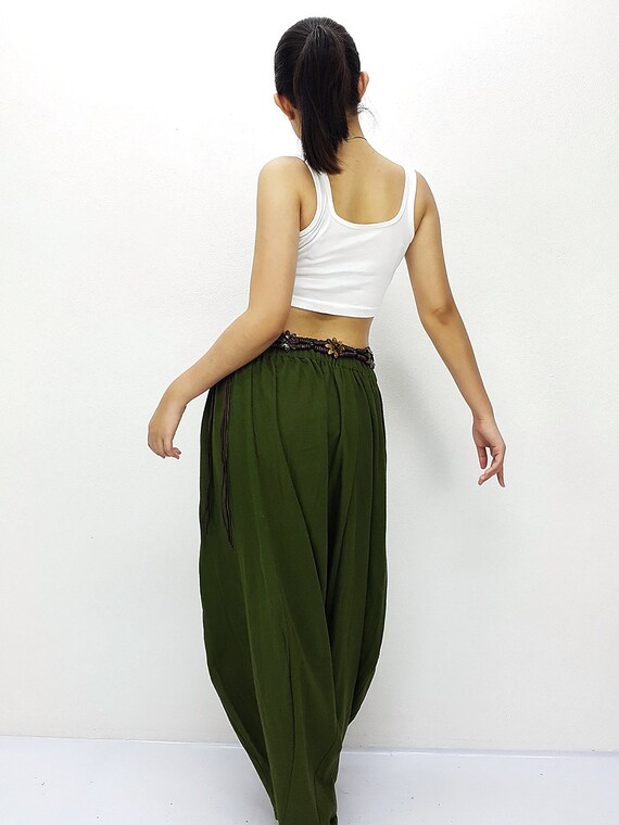 PT265 Women Clothing,organic Cotton Harem Pants,unique Drop